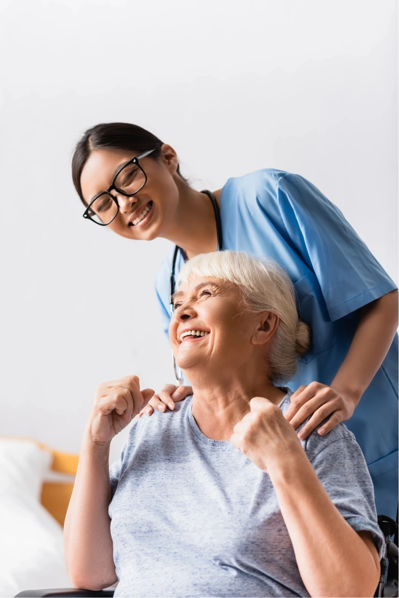 Pharmacist supporting an aged care resident during a residential medication review